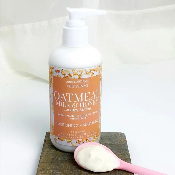 Oatmeal Milk & Honey Luxury Lotion Creamy Hydrating Natural Clean Beauty Unisex - Picture 3 of 7